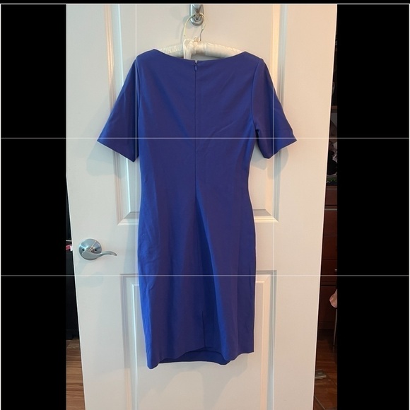 Lafayette 148 New York Short-Sleeve Side-Ruched Dress - Picture 7 of 13
